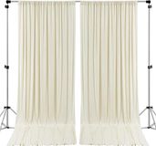 AK Trading CO. IFR Gordijnen, achtergrond, polyester, panelen met roedezak, huwelijksceremonie, feest, thuis, ramen, decoratie, 3 x 3 m, rood