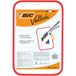 BIC Velleda Dubbelzijdig Whiteboard (30 x 44 cm) - Rood Frame, Pak van 1 Stuk