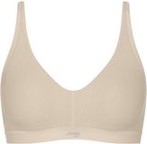 Sloggi EVER Ease T-shirt BH zonder beugel met voorgevormde cups, maat S, beige