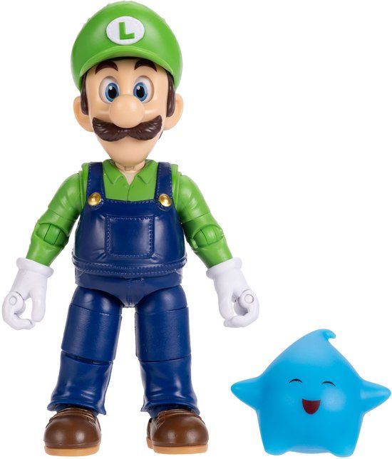 Jakks Super Mario Galaxy Film – 13 cm Figuurserie – Luigi Figuur met Luma Ster