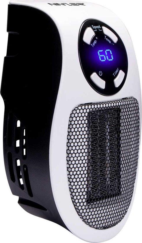 Ninzer Mini Elektrische Kachel Stopcontact-Verwarming - 500W - Wit