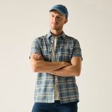 Regatta Heren anti-insect reisshirt met korte mouwen, Blauw, XL