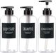 Distributeur de salle de bain 3 pièces, 500 ml, transparent, plastique