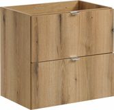 AC-Déco Coast Eikenhout Wastafelonderkast 60cm Breed 2 Lades Soft-close Modern Design