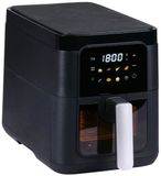 Alpina Airfryer 6 Litres Noir - 1500 Watt - 8 Programmes - Affichage Numérique