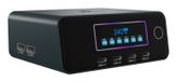 ICY BOX IB-PS2401 Universeel Zwart 240W GaN Snellader Desktop Oplaadstation met 4x USB-C en 2x USB-A