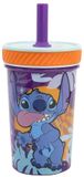 Disney, Beker 370 ml Stitch voor Kinderen Dropsafe met Rietje Collectie Aloha, Meerkleurig
