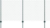vidaXL Gaashek met palen, 25 x 1 meter, verzinkt staal, groen