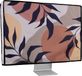 kwmobile stoffen beschermhoes voor monitor - geschikt voor 24-26" Monitor - Afdekhoes van linnen - In zwart / bruin / wit Plant en vormen design