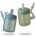 Ibenzoa® Tasse à boisson sécurisée et étanche en silicone avec paille pour bébés et enfants