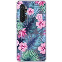Xiaomi Mi Note 10 Lite Tropical aquarelle bedrukt siliconen hoesje