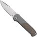 Flytanium Arcade Shark-Lock 1255 Stonewashed, Gunmetal Grey Aluminum, Green Canvas Micarta Inlay, couteau de poche