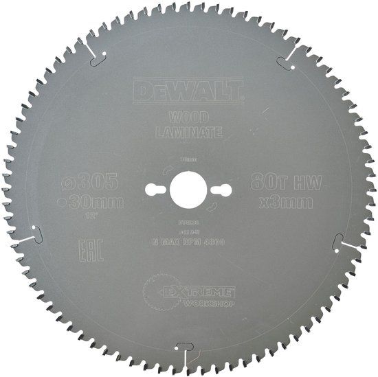DeWalt Zaagblad Hard Metaal 80-tands TCG - Ø 305 x 30 mm