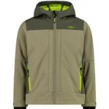 CMP Gevoerd hoodie voor kind, 5 jaar, Polyester, Met capuchon, Lange mouw, Ritszakken, Zijzakken, Geel/Groen/Khaki