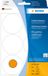 Herma Etiket 2284 rond 50mm fluor oranje 144st | 10 stuks
