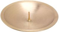 Merkloos Omgoods - Kaarsenhouder van Hoogwaardig Messing, Diameter 8 cm, Mat Goud