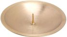Merkloos Omgoods - Kaarsenhouder van Hoogwaardig Messing, Diameter 8 cm, Mat Goud