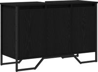 vidaXL Wastafelmeubel voor badkamer, eiken, zwart, 91 x 35 x 60 cm