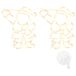 vidaXL Kerstverlichting silhouet van de kerstman 2 st 35 LEDs warm wit
