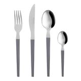 SET Diletta 24-delige bestekset van staal, blauw handvat