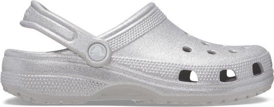 Crocs Classic Glitter Slides Senior - Zilver - Maat 37.5