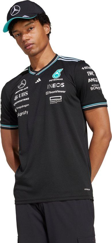 adidas Performance MERCEDES - AMG PETRONAS FORMULA ONE TEAM DRIVER SHIRT AUTHENTIC - Men - Black - S