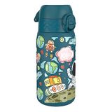 Ion8 Kinder Waterfles, 350 ml/12 oz, Lekvrij, Makkelijk te Openen, Veilige Vergrendeling, Vaatwasserbestendig, BPA-vrij, Draaghendel, Makkelijk Schoon te Maken, Geurvrij, Ruimte Mens Design