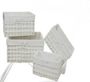 FGF IMPORT EXPORT Mand van polyester, wit, 4 stuks, 03175, zoals afgebeeld