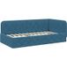 Lit simple Lit adulte Cadre de lit d'angle bleu 100 x 200 cm velours