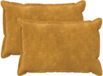 vidaXL Kussensloop - 2 stuks - HOUTEN - Geel - 50 x 75 cm - Microfiber Fleece