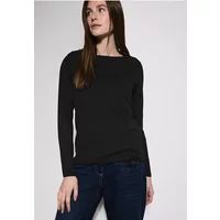 cecil Materiaalmix shirt met lange mouwen