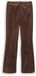 Tom Tailor Denim - Broek met uitlopende pijpen in suède-look - Maat XS - cool dark brown