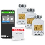 ELEKTROBOCK PH-Starter Pack 2 - Verwarmingsregeling via app - 3 radiatorthermostaten met gateway en display - Smart Home - Boost-functie - Eenvoudige installatie