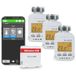 ELEKTROBOCK PH-Starter Pack 2 - Verwarmingsregeling via app - 3 radiatorthermostaten met gateway en display - Smart Home - Boost-functie - Eenvoudige installatie