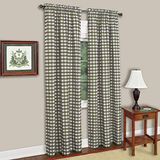 Buffalo Achim Home Decor Buffalo geruite raamgordijn - 106 cm breedte, 160 cm lengte - salie en ivoor