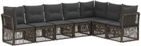 vidaXL - Tuinbank - Set - 7 - st - Grijs - poly - rattan