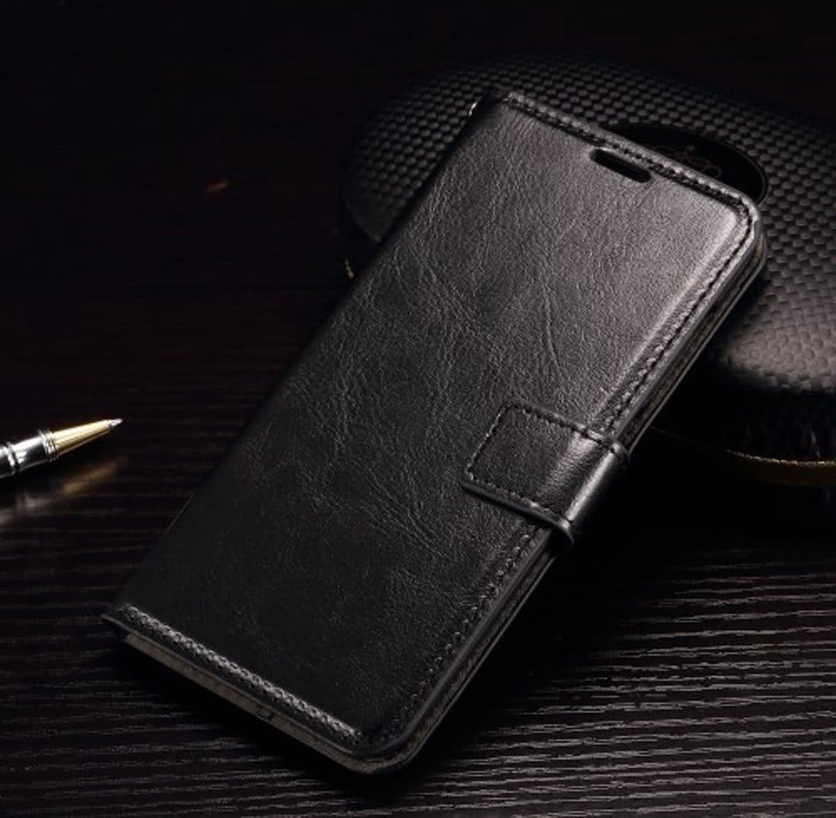Premium Cyclone wallet hoesje zwart HTC One A9 Telefoonhoesje