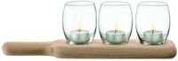 LSA Bougeoir à bougie chauffe-plat - Lot de 3 pièces - Transparent
