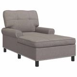 vidaXL Chaise Lounge Taupe Stof 91 x 157 x 91 cm