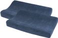 Meyco Baby Uni Aankleedkussenhoes - 2-pack - Badstof - Indigo - 50x70cm