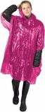 Merkloos / Sans marque 20x stuks wegwerp regenponcho roze voor volwassenen