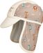 Playshoes Zonnepet UV-werend Wilde Dieren Taupe Crème 49cm