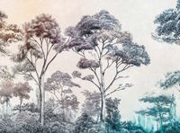 A.S. Création Wandbehang met woud-motief, vintage-behang met bomen, nostalgisch behang woud 399021, boom-behang zwart-wit 39902-1