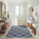 Safavieh Marbella CY6923, indoor en outdoor tapijt, geweven polypropyleen, marineblauw/beige, 120 x 180 cm