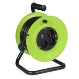 Germina Reel tuinhaspel IP20 kabel van 20 meter dikke wikkelslinger + 3 stopcontacten + ..
