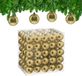 Merkloos / Sans marque Relaxdays kerstballen set van 100 - Ø 6 cm - glanzend - kunststof - goud