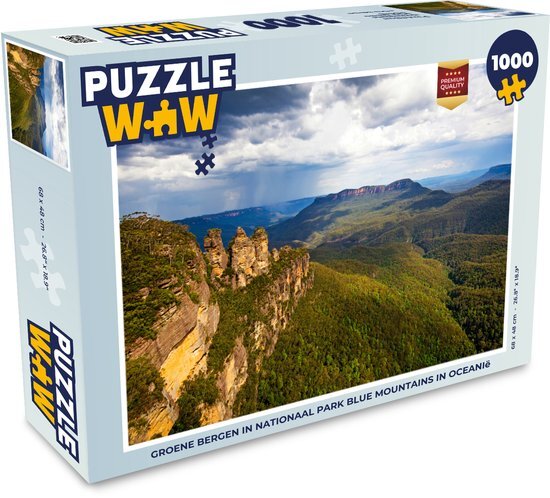 MuchoWow Puzzel Groene bergen in Nationaal park Blue Mountains in Oceanië - Legpuzzel - Puzzel 1000 stukjes volwassenen