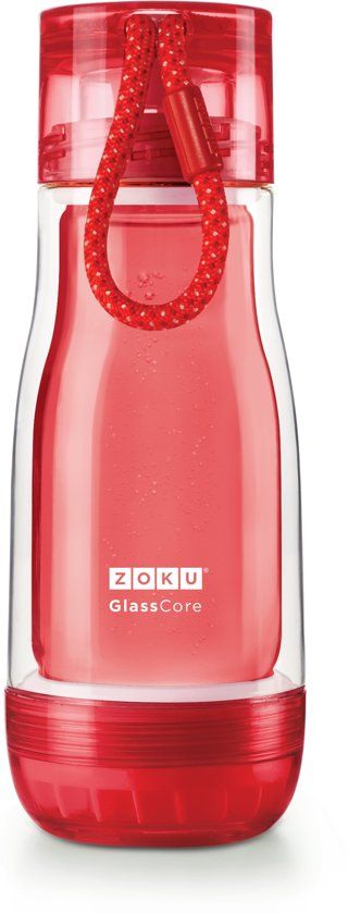 Zoku Drinkbeker Hydration Everyday 0.32L Rood