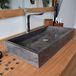 Océan Line Lavabo en marbre noir, Boreal 70 × 35 × 10 cm
