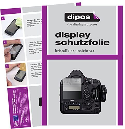 dipos I 2X beschermfolie helder compatibel met Canon EOS 1DX Mark III folie displaybeschermfolie